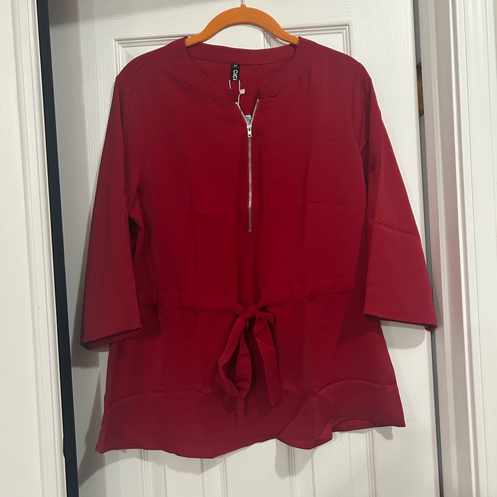 Cicibird Medium Red Blouse NWT